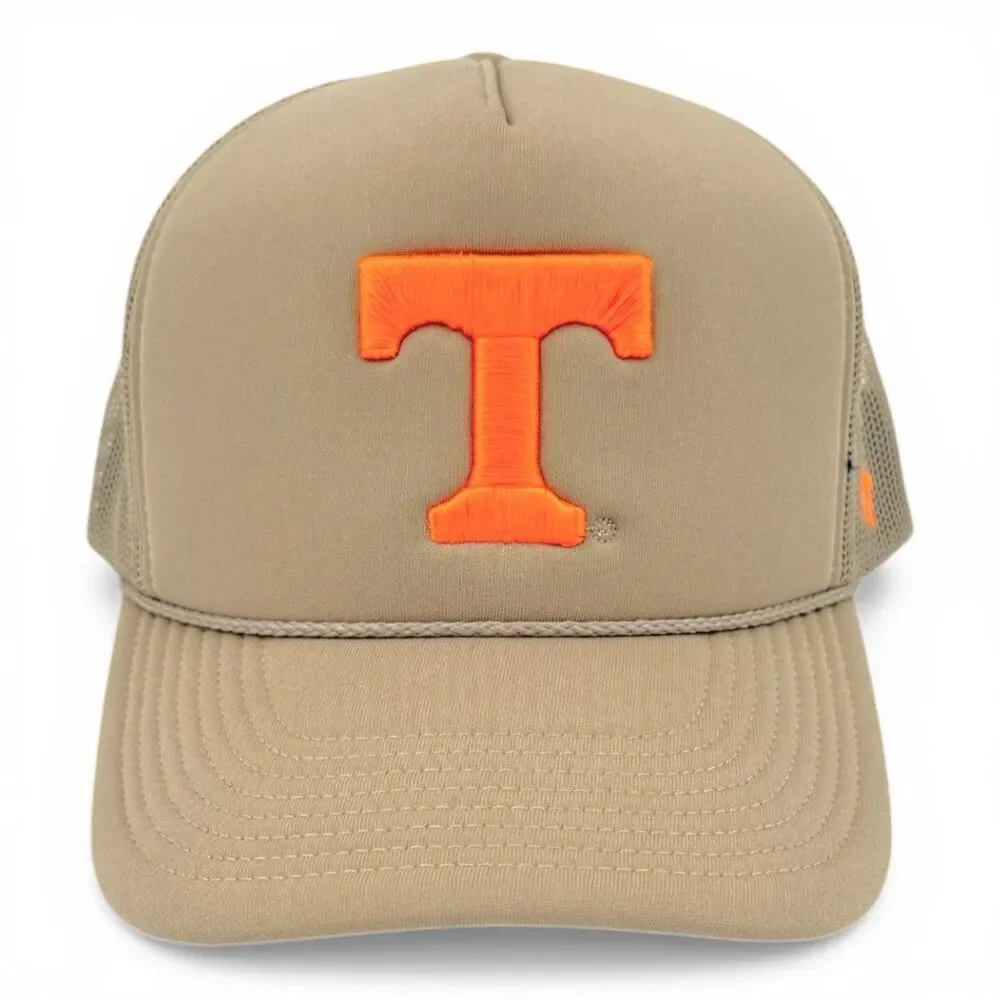 NEW '47 Brand Men's Tennessee Volunteers Foam Mesh Trucker Snapback Hat Khaki
